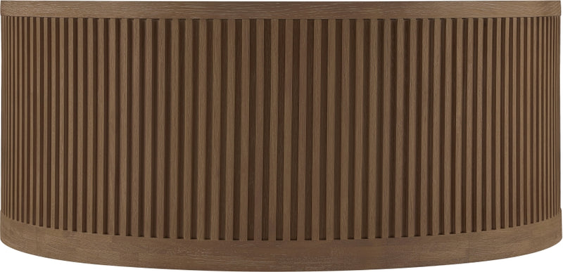 Madera Oak Veneer And Solid Wood With Caster Wheels Coffee Table in Brown - 77031Brown-CT