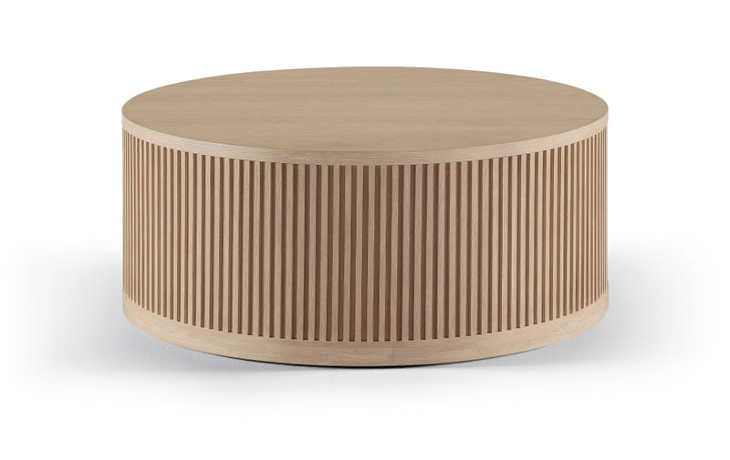 Madera Oak Veneer And Solid Wood With Caster Wheels Coffee Table in Natural - 77031Natural-CT
