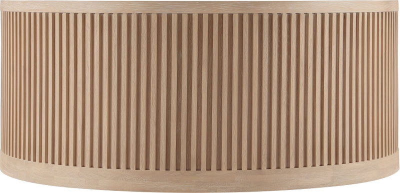 Madera Oak Veneer And Solid Wood With Caster Wheels Coffee Table in Natural - 77031Natural-CT