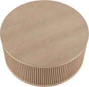 Madera Oak Veneer And Solid Wood With Caster Wheels Coffee Table in Natural - 77031Natural-CT