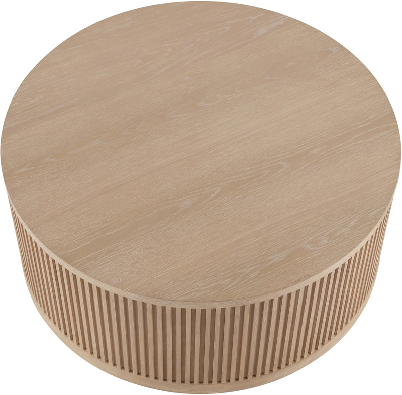 Madera Oak Veneer And Solid Wood With Caster Wheels Coffee Table in Natural - 77031Natural-CT