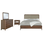 Maderia 4-piece Eastern King Bedroom Set Walnut - 223321KE-S4