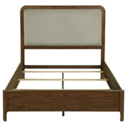 Maderia 57-inch Upholstered Queen Panel Bed Walnut - 223321Q
