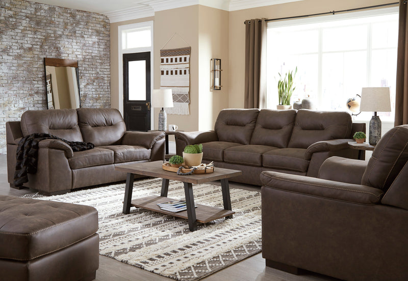 Maderla Walnut Living Room Set - Gate FurnitureLiving Room Set