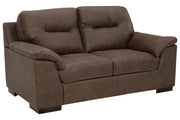 Maderla Walnut Loveseat - Gate FurnitureLoveseat