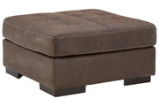Maderla Walnut Oversized Accent Ottoman - Gate FurnitureOttoman