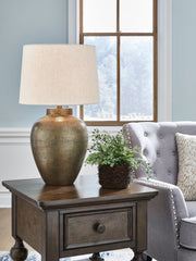 Madney 2-Piece Table Lamp Set in Antique Gold Finish - PKG019348