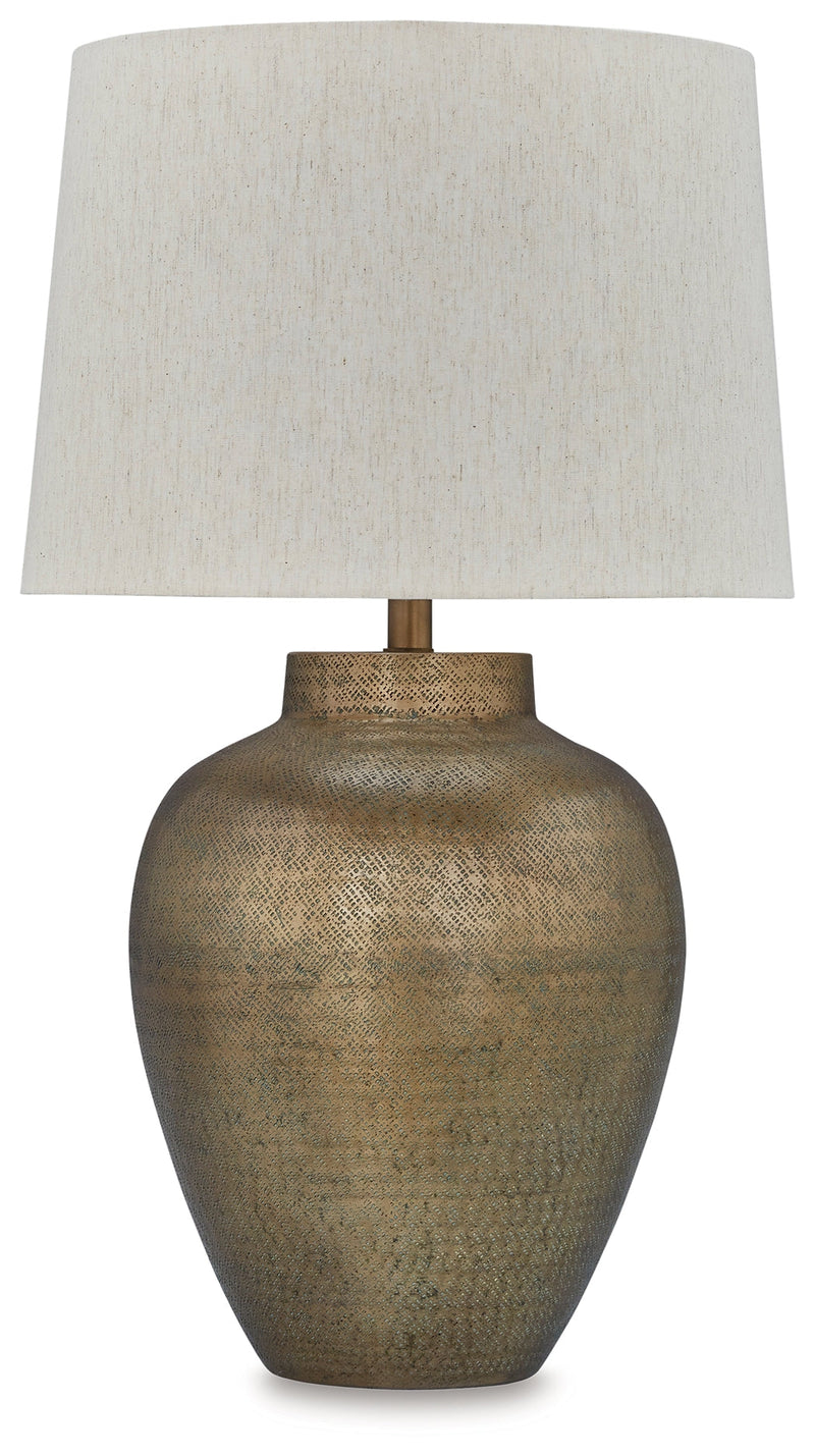 Madney 2-Piece Table Lamp Set in Antique Gold Finish - PKG019348