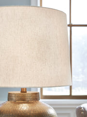 Madney 2-Piece Table Lamp Set in Antique Gold Finish - PKG019348