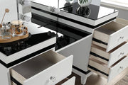 Madonna White/Black Vanity Set - CM-DK824WH-PK