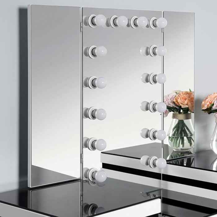 Madonna White/Black Vanity Set - CM-DK824WH-PK