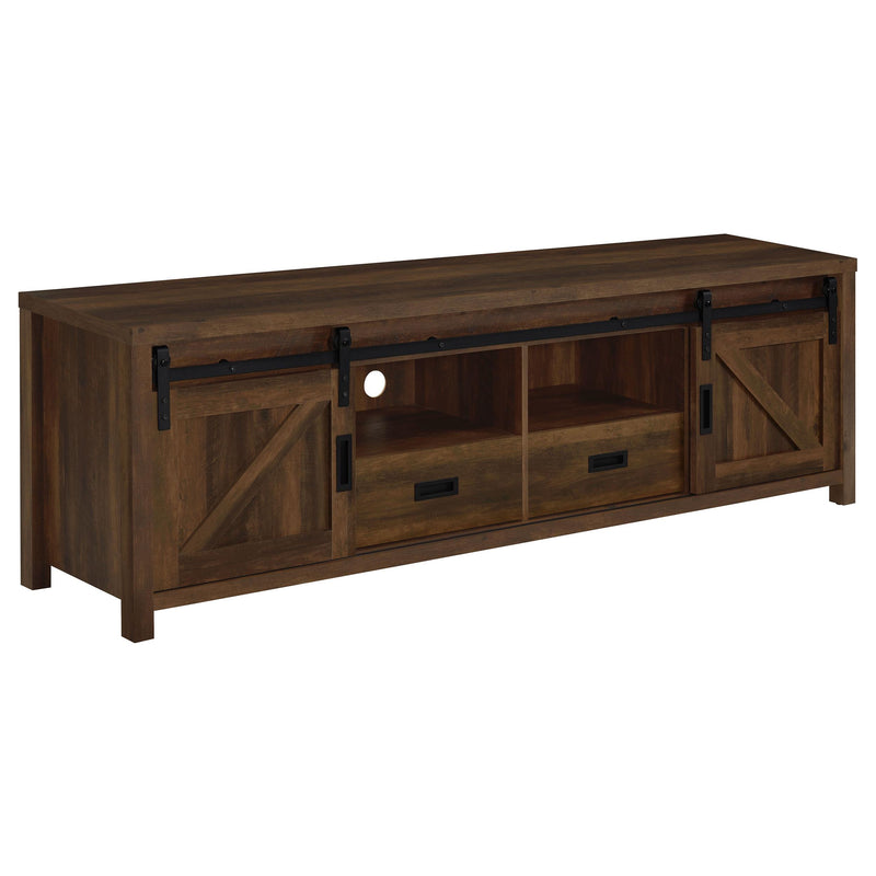 Madra 2-door Engineered Wood 79-inch TV Stand Dark Pine - 736273