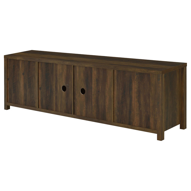 Madra 2-door Engineered Wood 79-inch TV Stand Dark Pine - 736273