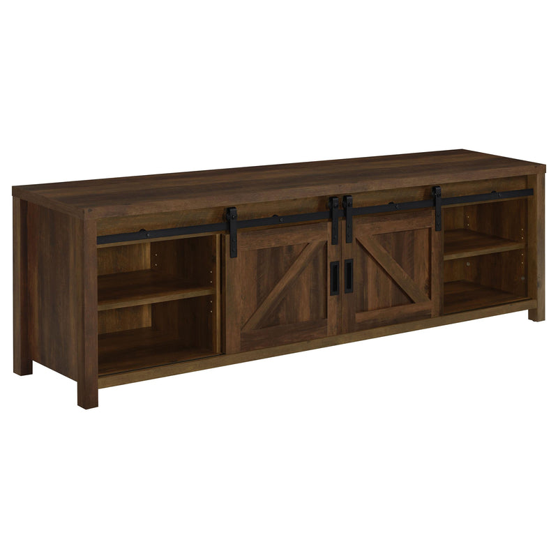 Madra 2-door Engineered Wood 79-inch TV Stand Dark Pine - 736273