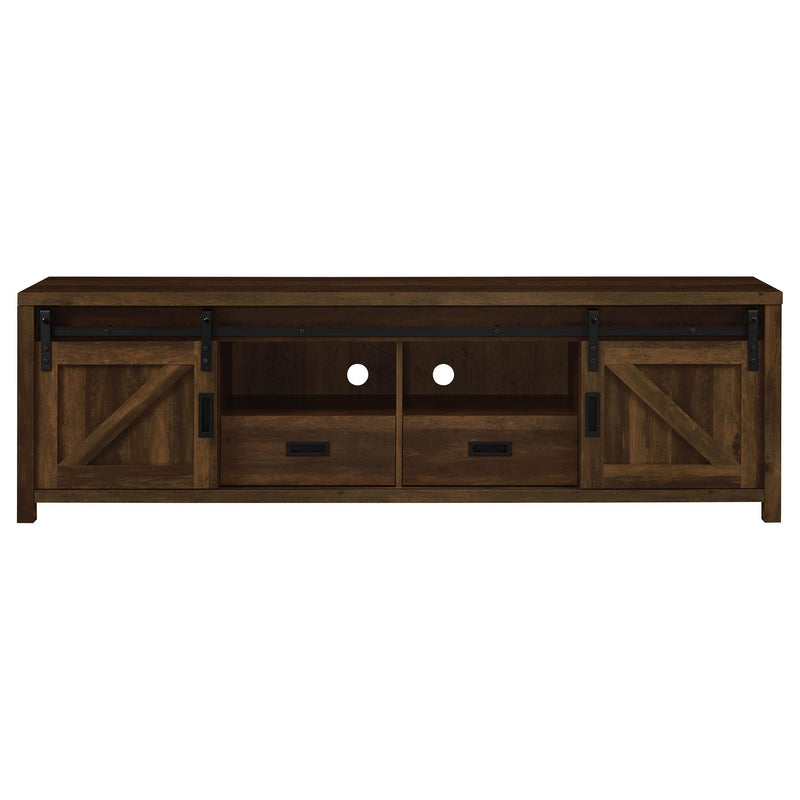 Madra 2-door Engineered Wood 79-inch TV Stand Dark Pine - 736273