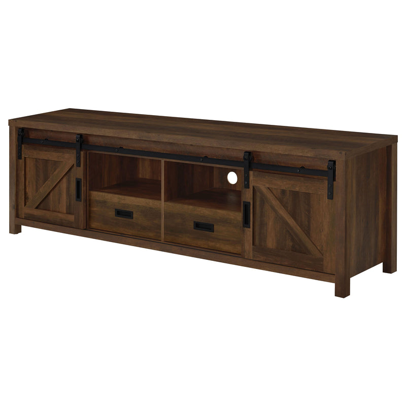 Madra 2-door Engineered Wood 79-inch TV Stand Dark Pine - 736273