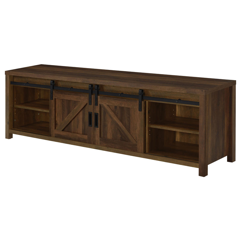 Madra 2-door Engineered Wood 79-inch TV Stand Dark Pine - 736273