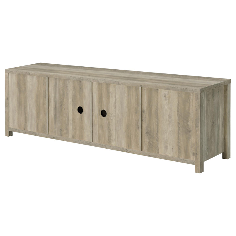 Madra 2-door Engineered Wood 79-inch TV Stand Distressed Pine - 736263