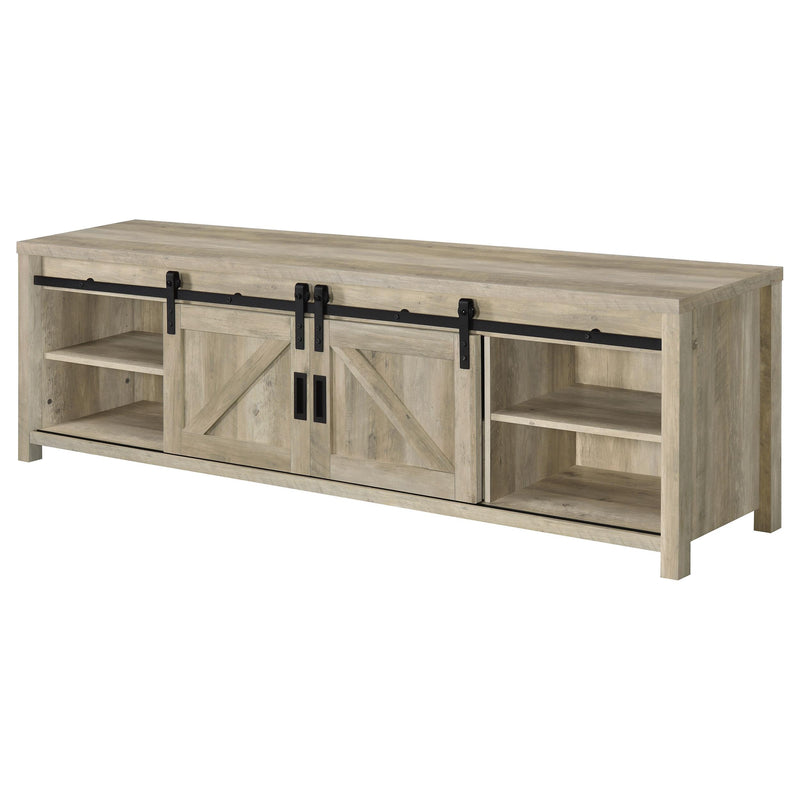 Madra 2-door Engineered Wood 79-inch TV Stand Distressed Pine - 736263