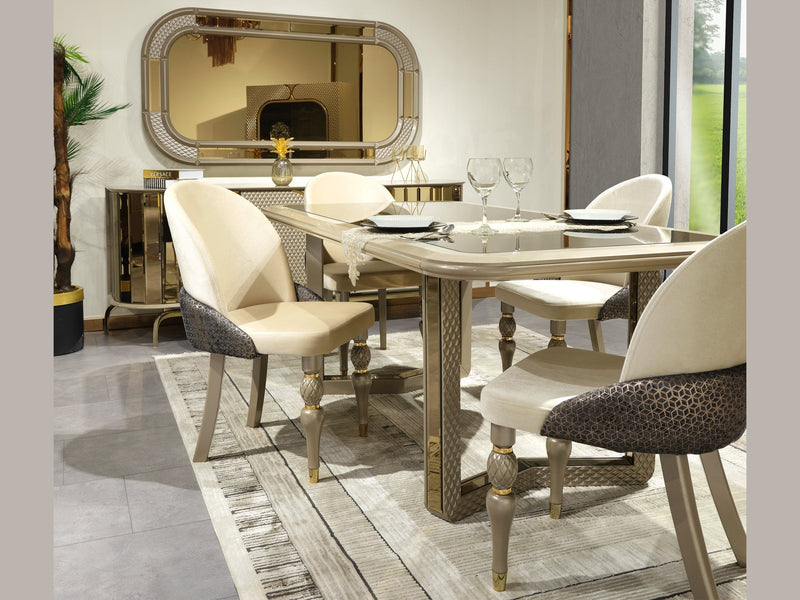 Madrid 6 Person Dining Room Set - Gate FurnitureDining Room Sets