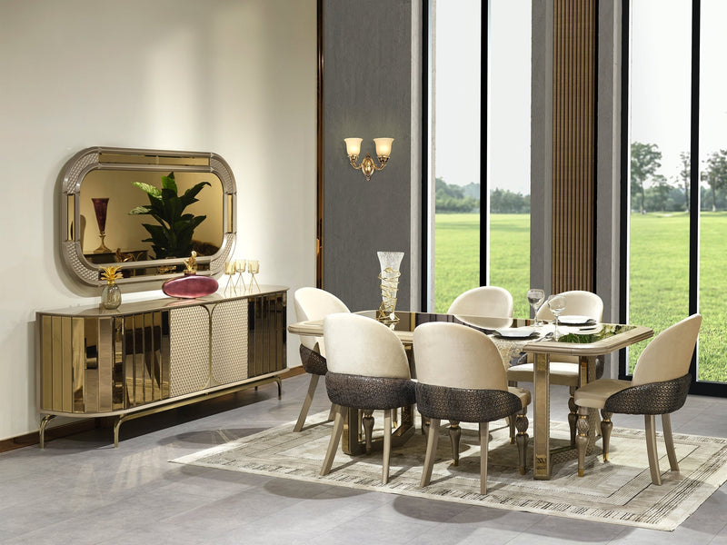 Madrid 6 Person Dining Room Set - Gate FurnitureDining Room Sets