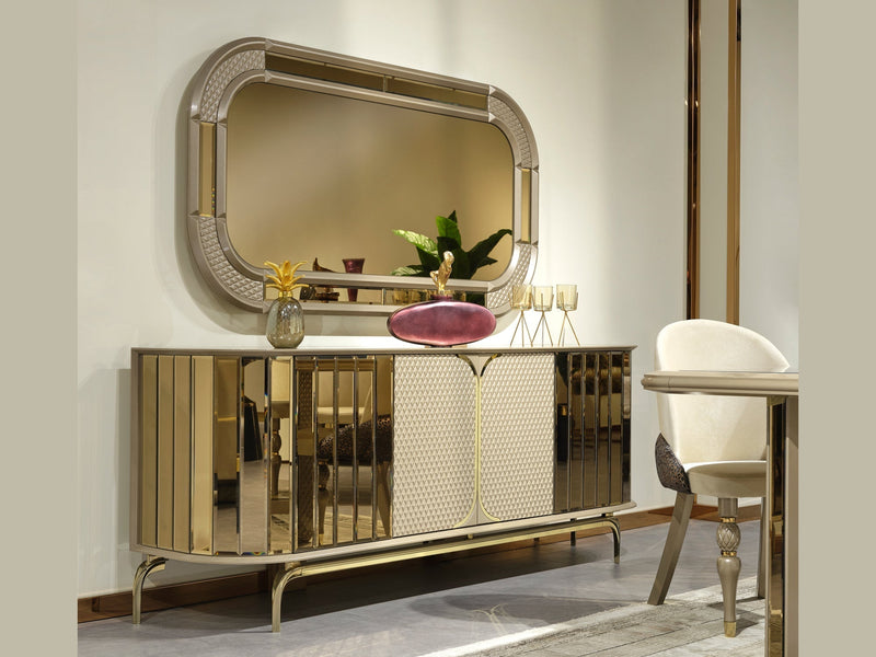 Madrid 6 Person Dining Room Set - Gate FurnitureDining Room Sets