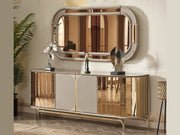 Madrid 82" Wide 4 Door Buffet With Mirror - Gate FurnitureBuffets & Sideboards