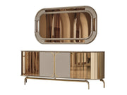 Madrid 82" Wide 4 Door Buffet With Mirror - Gate FurnitureBuffets & Sideboards