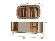 Madrid 82" Wide 4 Door Buffet With Mirror - Gate FurnitureBuffets & Sideboards