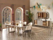 Madrid 82" Wide 4 Door Buffet With Mirror - Gate FurnitureBuffets & Sideboards
