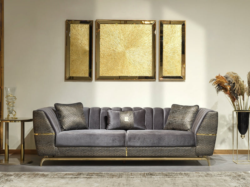 Madrid 93.7" Wide Tuxedo Arm Sofa - Gate FurnitureSofas
