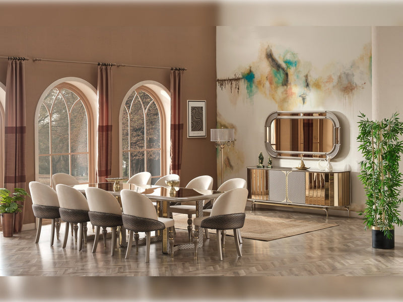 Madrid Diningroom (Dining Table & 6 Dining Chair & Consol With Mirror) - 115-MAD-SET