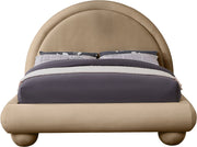 Madrid Velvet Upholstered Full Bed in Beige - MadridBeige-F