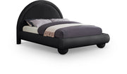 Madrid Velvet Upholstered Full Bed in Black - MadridBlack-F