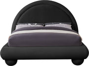 Madrid Velvet Upholstered Full Bed in Black - MadridBlack-F