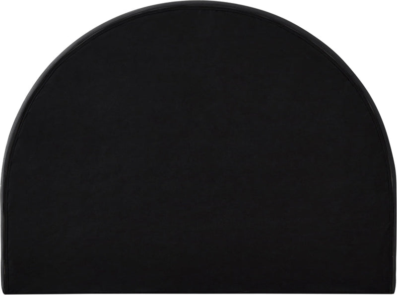 Madrid Velvet Upholstered Full Bed in Black - MadridBlack-F