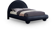Madrid Velvet Upholstered Full Bed in Blue - MadridNavy-F