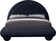 Madrid Velvet Upholstered Full Bed in Blue - MadridNavy-F