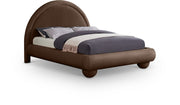 Madrid Velvet Upholstered Full Bed in Brown - MadridBrown-F