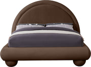 Madrid Velvet Upholstered Full Bed in Brown - MadridBrown-F