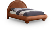 Madrid Velvet Upholstered Full Bed in Cognac - MadridCognac-F