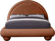 Madrid Velvet Upholstered Full Bed in Cognac - MadridCognac-F