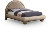 Madrid Velvet Upholstered Queen Bed in Taupe - MadridTaupe-Q