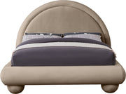 Madrid Velvet Upholstered Queen Bed in Taupe - MadridTaupe-Q