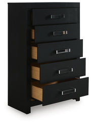 Maeling Black Chest of Drawers - PCB1115-46