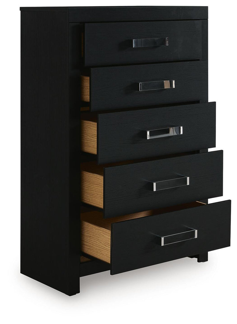 Maeling Black Chest of Drawers - PCB1115-46