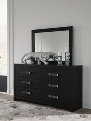 Maeling Black Dresser and Mirror - PCB1115B1