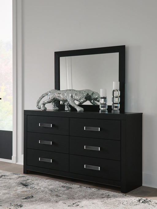 Maeling Black Dresser and Mirror - PCB1115B1