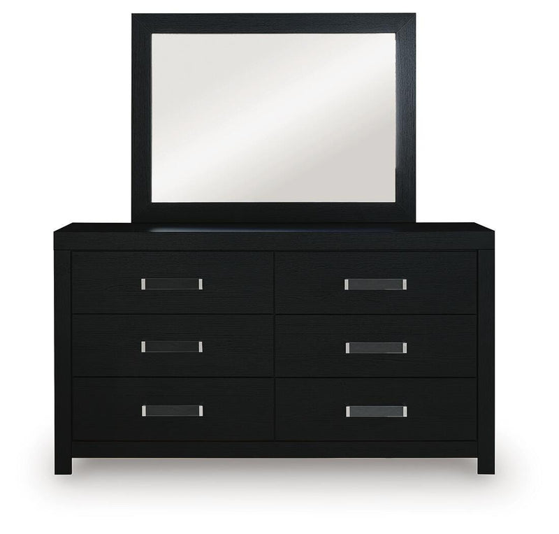 Maeling Black Dresser and Mirror - PCB1115B1