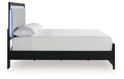 Maeling Black King Upholstered Panel Bed - PCB1115B8